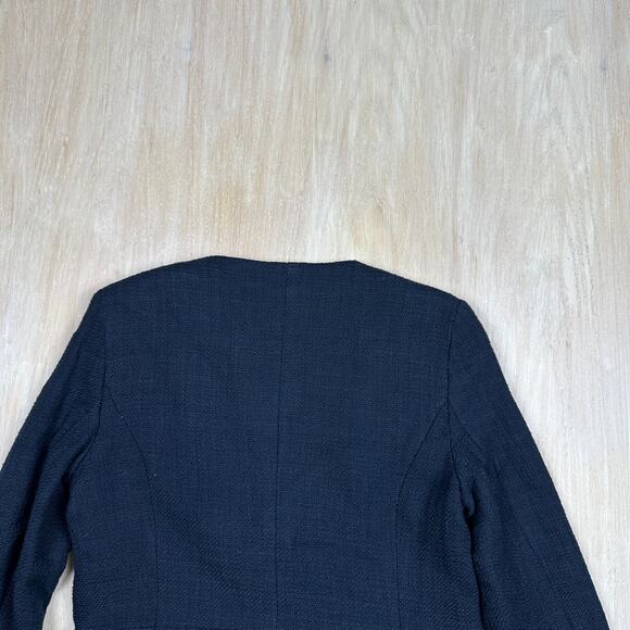NWT Premise Navy Night Life Tweed Full Zip Preppy Chic Office Blazer Jacket 4 - Picture 7 of 13